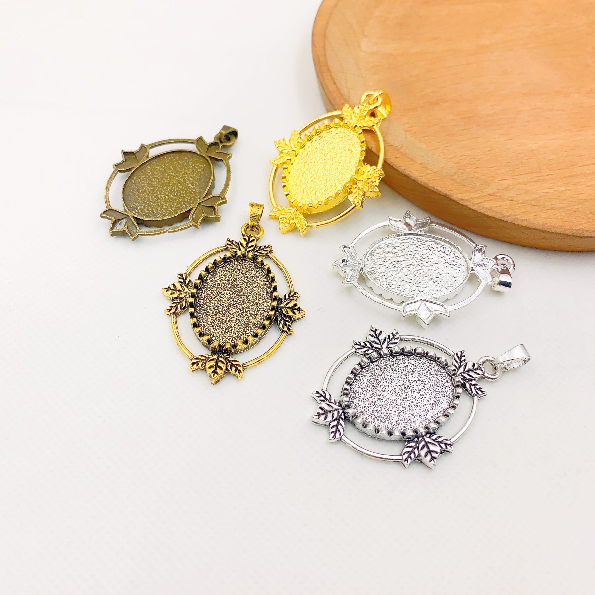 Onebeading Fit 18x25mm Oval Ca - Bezels Set Pendant review and price